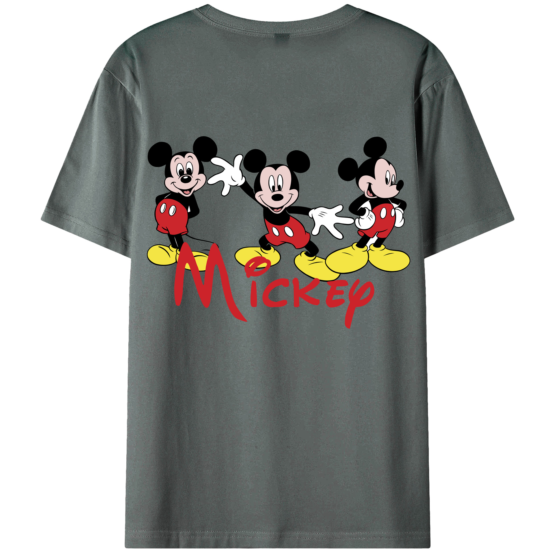 （画像用） ミッキーマウス Mickey Mouse 綿100％半袖Tシャツ（背面プリント）